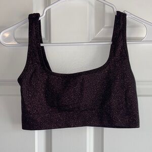 Skims Sparkling Brown Crop Top